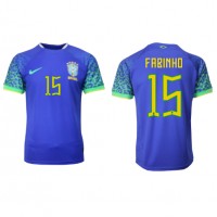 Pánský Fotbalový dres Brazílie Fabinho #15 MS 2022 Venkovní Krátký Rukáv